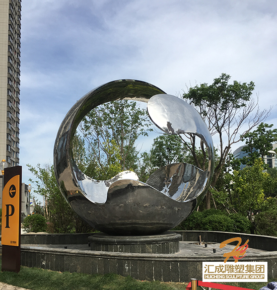 不銹鋼景觀球雕塑